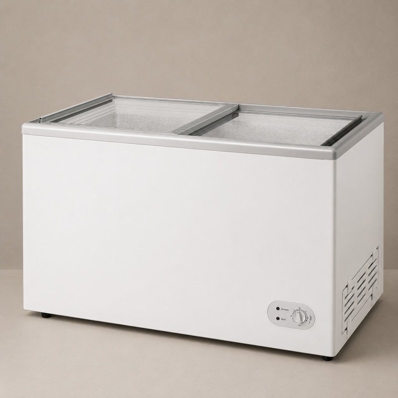 glass top freezer 15m